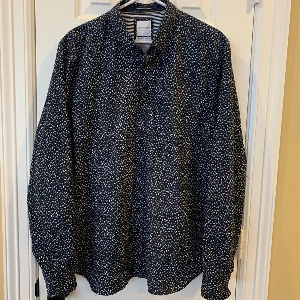 Cactus man slim fit button up longsleeve shirt